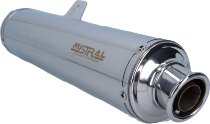 Mistral Silencer kit, round, stainless-steel, polished, low,