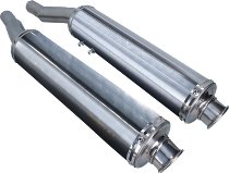 Mistral exhaust set, round, stainless steel, polished, flat,