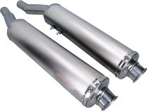 Mistral exhaust kit, round, stainless steel, matt, flat,