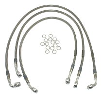 Spiegler Rear brake hose kit, one pipe, tansparent/silver -