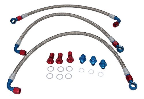 Fren Tubo oil cooler plumbings set, type 2 - Moto Guzzi V11