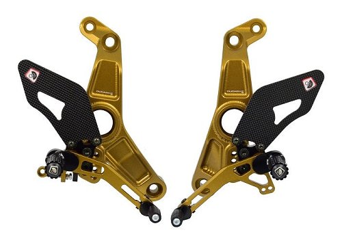 Ducabike Footrest set, adjustable, gold - Ducati Monster