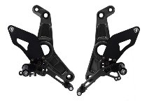 Ducabike Footrest set type ´Eco´, adjustable, black - Ducati