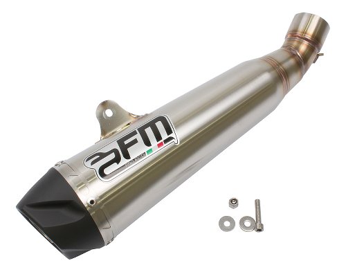 FM Silencer megaphon inox, brushed without homologation -