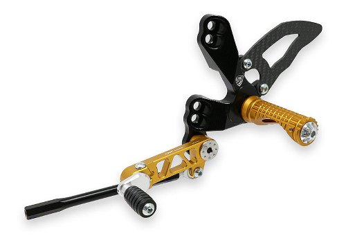 CNC Racing Adjustable rear sets, gold - Ducati Streetfighter