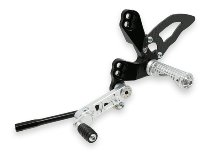 CNC Racing Adjustable rear sets, silver - Ducati