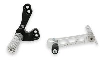 CNC Racing Adjustable rear sets, silver - Ducati