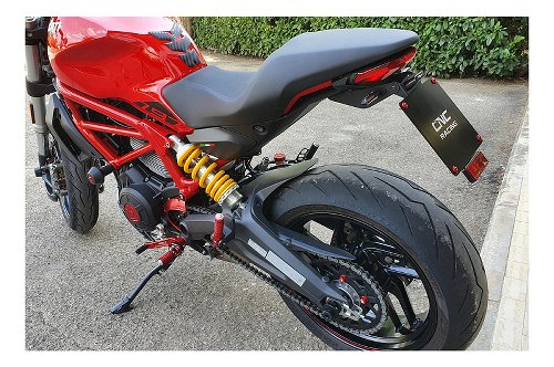 CNC Racing Adjustable license plate, black - Ducati Monster