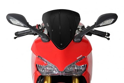 MRA Fairing screen with spoiler, black, with homologation -