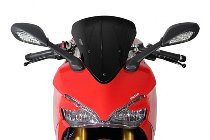 MRA Fairing screen with spoiler, black, with homologation -