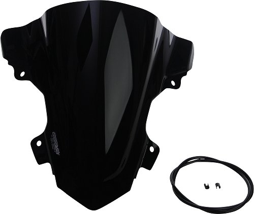 MRA fairing shield, Racing, black, with homologation - BMW