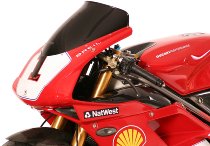 MRA Fairing screen with spoiler, black, with homologation -