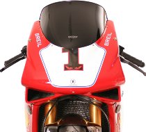 MRA Fairing screen with spoiler, black, with homologation -