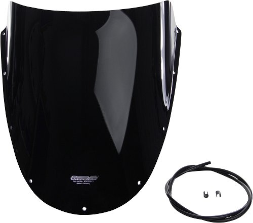 MRA Fairing screen with spoiler, black, with homologation -