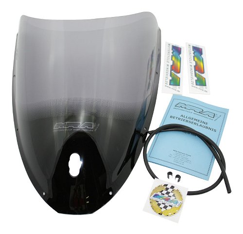 MRA Fairing screen, original shape, grey, with homologation