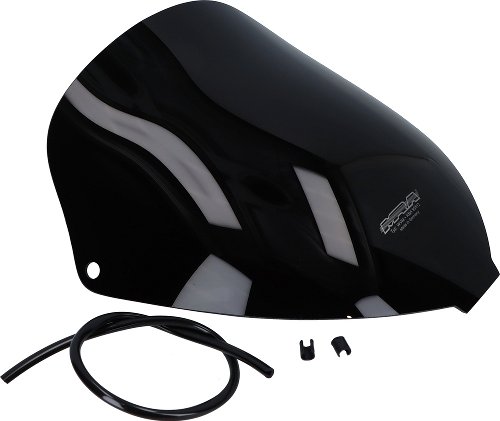 MRA Fairing screen, touring, black, with homologation -