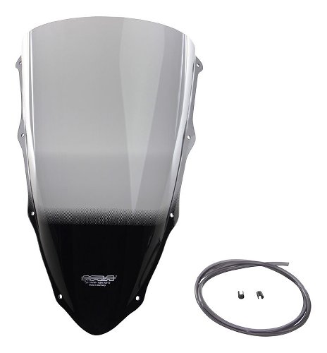 MRA Fairing screen, racing, smoke grey, with homologation -