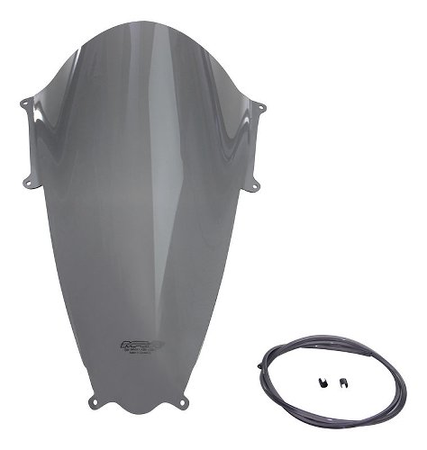 MRA Fairing screen, sport, grey, with homologation - Ducati