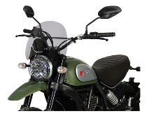 MRA Fairing screen, touring, smoke grey, with homologation -