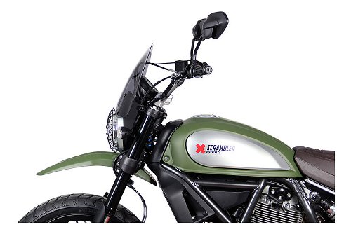MRA Fairing screen, touring, smoke grey, with homologation -