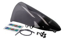 MRA Fairing screen, racing, grey, with homologation - Ducati