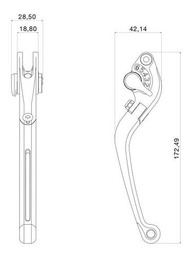 Barracuda kit de manetas, negro - Ducati 797, 821 Monster,