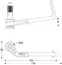 Protezione leva Barracuda PRO-TECT VR46 nero, universale