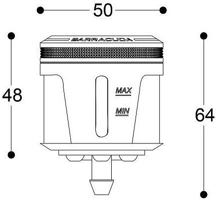 Barracuda Depósito de expansión con tapón de aluminio,