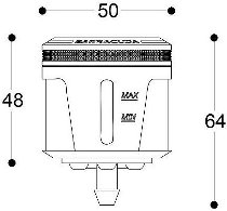 Recipiente de equilibrado Barracuda con tapa de aluminio