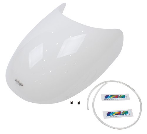 MRA Fairing screen, original shape, clear, with homologation