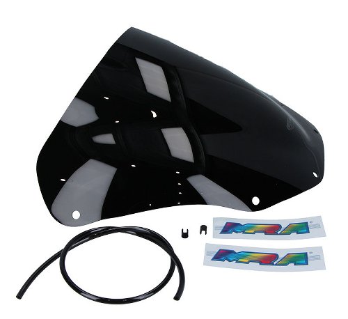 MRA Fairing screen, racing, black, with homologation -