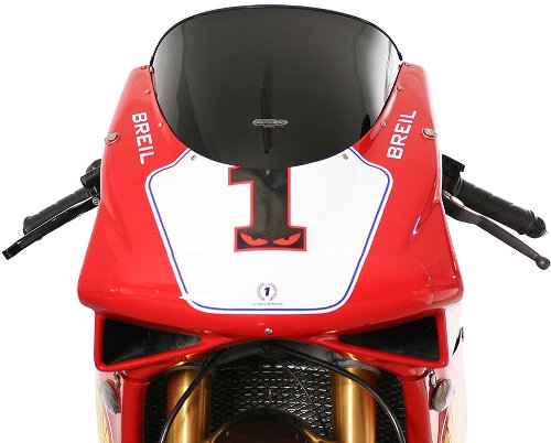 MRA Fairing screen, original shape, black, with homologation