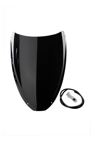 MRA Fairing screen racing, original shape, black - Ducati