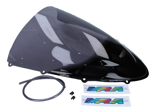 MRA Fairing screen, racing, grey, with homologation - Ducati