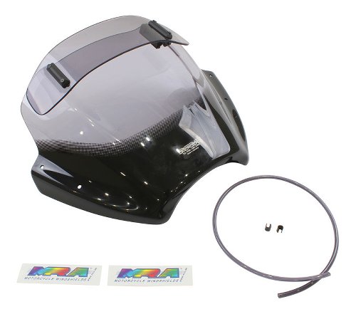 MRA windshield, vario touring, grey, with homologation -