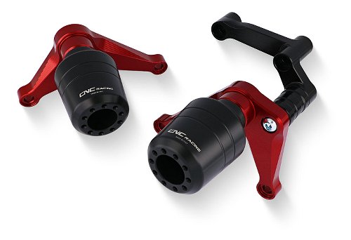 CNC Racing Frame crash protections, red - Ducati Panigale V4