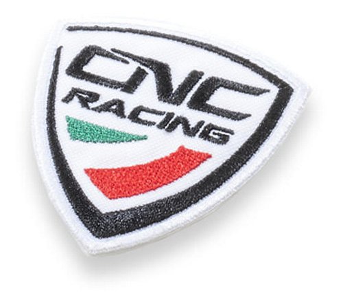 CNC Racing Embroidered patch 60x55mm - white