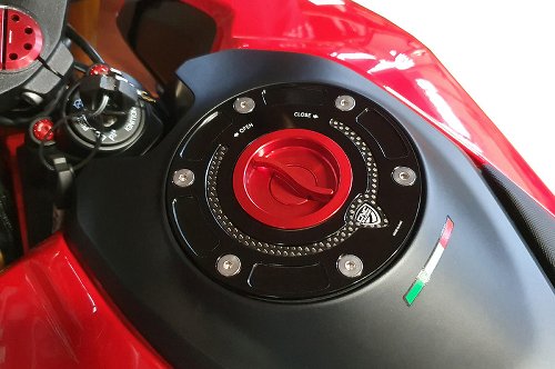CNC Racing Tankdeckelflansch, Carbon, schwarz - Ducati