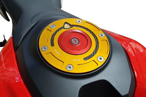 CNC Racing Tankdeckelflansch, Carbon, schwarz - Ducati
