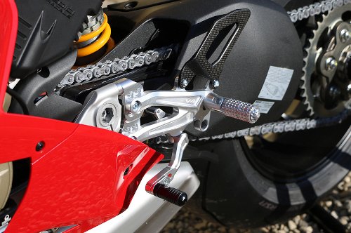 CNC Racing Heel guard kit for rearsets, matt carbon - Ducati