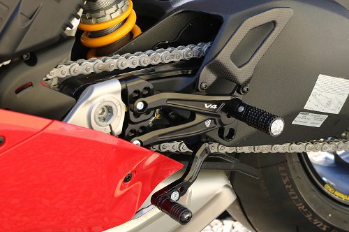 CNC Racing Heel guard kit for rearsets, matt carbon - Ducati