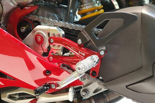 CNC Racing Heel guard kit for rearsets, matt carbon - Ducati