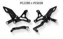 CNC Racing RH heel guard kit for rearsets, black - MV Agusta