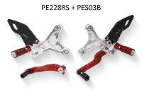 CNC Racing RH heel guard kit for rearsets, silver - MV
