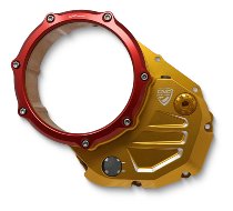 CNC Racing Clear cover oil bath clutch, BICOLOR, gold-red -