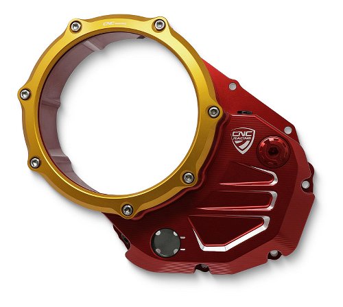 CNC Racing Clear cover oil bath clutch, BICOLOR, red-gold -