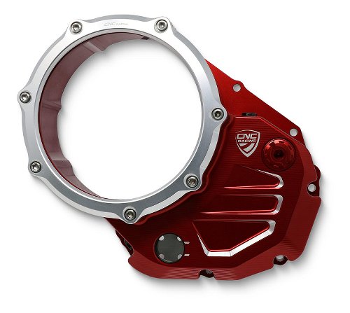 CNC Racing Clear cover oil bath clutch, BICOLOR, red-silver