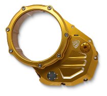 CNC Racing Clear cover oil bath clutch, gold - Ducati