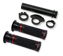 CNC Racing Grips, EVO, 2 pcs., 120 mm, Bicolor, black-red -