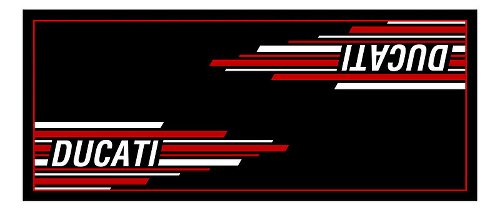 Ducati Motorcycle tapis moto, Stripes noir, 190 x 80 cm